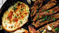 Steak and potatoes for two Steak and potatoes for two
