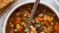 Slow Cooker Beef Barley Soup Recipe + VIDEO Slow Cooker Beef Barley Soup Recipe + VIDEO