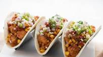 Chicken Thigh Tinga Tacos with pickled shallot and jalapeño Chicken Thigh Tinga Tacos with pickled shallot and jalapeño