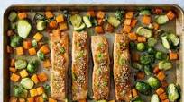Sheet Pan Honey-Soy Salmon Dinner Sheet Pan Honey-Soy Salmon Dinner