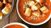 Pizza Soup with Homemade Croutons Pizza Soup with Homemade Croutons