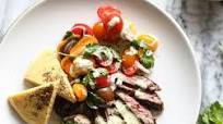 Herb-Marinated Steak Gyro Plates Herb-Marinated Steak Gyro Plates