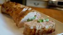 Pork Tenderlion Stuffed with Asparagus and Cream Cheese