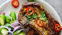 Indian spiced Lamb Chops with cucumber salad Indian spiced Lamb Chops with cucumber salad