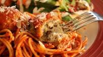 Mozzarella-Stuffed Pesto Turkey Meatballs Mozzarella-Stuffed Pesto Turkey Meatballs
