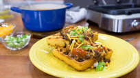 Cornbread Waffles with Chili and Cheese Cornbread Waffles with Chili and Cheese