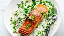 Honey-Glazed Salmon with Herbed Rice Honey-Glazed Salmon with Herbed Rice