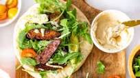 Tempeh Caesar Salad Pitas Tempeh Caesar Salad Pitas