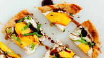 Simple Peach, Basil and Ricotta Flatbread Simple Peach, Basil and Ricotta Flatbread