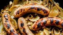 Bratwurst In Beer With Onions Bratwurst In Beer With Onions