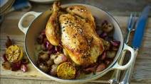 Roast chicken with forty cloves of garlic Roast chicken with forty cloves of garlic