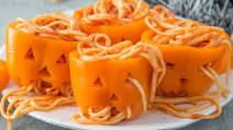 Halloween Jack-O-Lantern Pasta Dinner Halloween Jack-O-Lantern Pasta Dinner