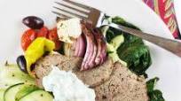 Grilled Greek Salad with Lamb Gyro Meat Grilled Greek Salad with Lamb Gyro Meat
