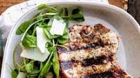 Grilled Lemon Rosemary Pork Chops with Arugula Salad Grilled Lemon Rosemary Pork Chops with Arugula Salad