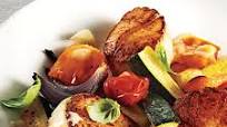 Seared Scallops with Summer Vegetables and Beurre Blanc Seared Scallops with Summer Vegetables and Beurre Blanc