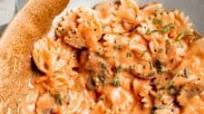 Farfalle Pasta with Mushroom Rosé Sauce Farfalle Pasta with Mushroom Rosé Sauce