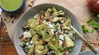 Pomegranate Chop with Pesto Shrimp Kabobs Pomegranate Chop with Pesto Shrimp Kabobs