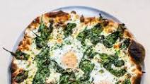 Breakfast Pizza with Sausage, Eggs, Spinach, and Cream Breakfast Pizza with Sausage, Eggs, Spinach, and Cream