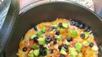 Dutch Oven Enchilada Casserole {with Gluten and Dairy-Free Options} Dutch Oven Enchilada Casserole {with Gluten and Dairy-Free Options}
