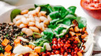 Roasted Sweet Potato and Hummus Harvest Bowl Roasted Sweet Potato and Hummus Harvest Bowl