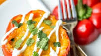 Cheesy Chicken Enchilada Stuffed Peppers Recipe Cheesy Chicken Enchilada Stuffed Peppers Recipe