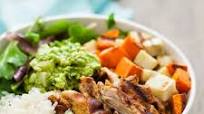 Grilled Adobo Chicken & Sweet Potato Bowls with Jicama Guacamole Grilled Adobo Chicken & Sweet Potato Bowls with Jicama Guacamole