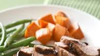 Root Beer-Marinated Pork Tenderloin with Sweet Potatoes Root Beer-Marinated Pork Tenderloin with Sweet Potatoes