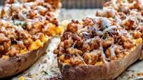 Double Baked Chipotle Chicken Sweet Potatoes Double Baked Chipotle Chicken Sweet Potatoes