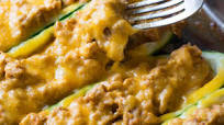 Keto Cheeseburger Zucchini Boats Keto Cheeseburger Zucchini Boats