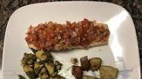 Easy Oven Baked Salmon with Bruschetta Topping Easy Oven Baked Salmon with Bruschetta Topping