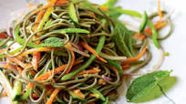 Chilled green-tea noodles Chilled green-tea noodles