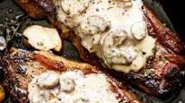 Pan Seared Garlic Butter Steak & Mushroom Cream Sauce Pan Seared Garlic Butter Steak & Mushroom Cream Sauce