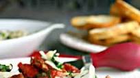 Roasted Red Pepper-Bacon Bruschetta Roasted Red Pepper-Bacon Bruschetta