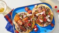 Chipotle Chicken & Black Bean Tostadas with Tomato-Radish Salsa Chipotle Chicken & Black Bean Tostadas with Tomato-Radish Salsa
