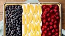 Triple-Flavor Sheet Pan Cheesecake Triple-Flavor Sheet Pan Cheesecake