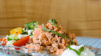 Salmon Greek Salad Salmon Greek Salad