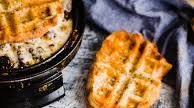 Grilled Pepperoni Pizza Waffle Sandwich Grilled Pepperoni Pizza Waffle Sandwich