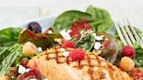 Grilled Salmon Salad with Raspberry Vinaigrette Grilled Salmon Salad with Raspberry Vinaigrette