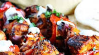 Mediterranean Chicken Kebabs with Garlic Yogurt sauce Mediterranean Chicken Kebabs with Garlic Yogurt sauce