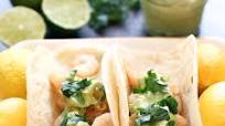 Shrimp Tacos With Creamy Avocado Sauce For One Shrimp Tacos With Creamy Avocado Sauce For One