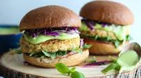 Cauliflower Hummus Burgers with Green Goddess Sauce Cauliflower Hummus Burgers with Green Goddess Sauce