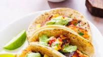 Salmon Tacos with Avocado Sauce Salmon Tacos with Avocado Sauce