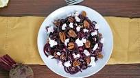 Roasted Beet Noodles with Goat Cheese and Pecans Roasted Beet Noodles with Goat Cheese and Pecans
