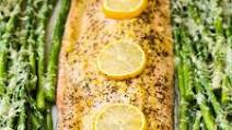 Lemon Pepper Salmon {with optional Garlic Parmesan Asparagus} Lemon Pepper Salmon {with optional Garlic Parmesan Asparagus}