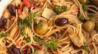 One Pot Greek Spaghetti One Pot Greek Spaghetti