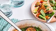 Braised Chicken Thighs with Spring Vegetables Braised Chicken Thighs with Spring Vegetables