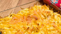 Baked Cheesy German Spaetzle Pasta with Caramelized Onions Baked Cheesy German Spaetzle Pasta with Caramelized Onions