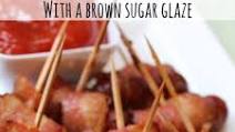 Bacon Wrapped Smokies with Brown Sugar Glaze Bacon Wrapped Smokies with Brown Sugar Glaze
