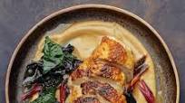 Chicken With Mushroom Purée and Swiss Chard Chicken With Mushroom Purée and Swiss Chard