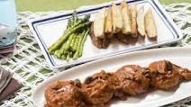 Salisbury Steaks with Roasted Asparagus & Potato Wedges Salisbury Steaks with Roasted Asparagus & Potato Wedges